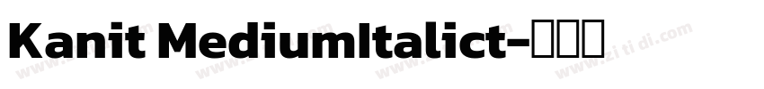 Kanit MediumItalict字体转换